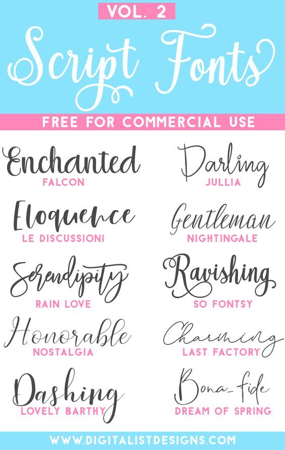 Free Script Fonts for Commercial Use Vol. 2 – DigitalistDesigns